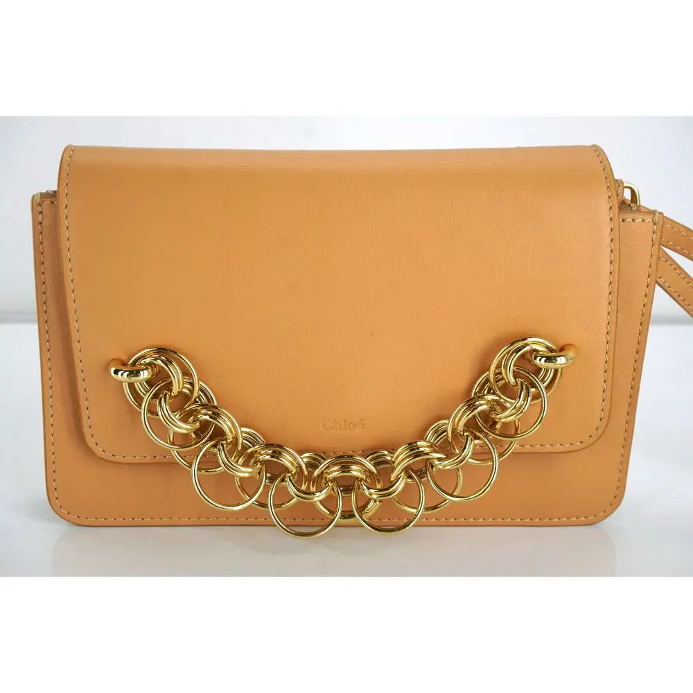 Chloe Leather Mini Drew Bijou Crossbody Gold Chain Shoulder Bag NWT $1150 Clutch